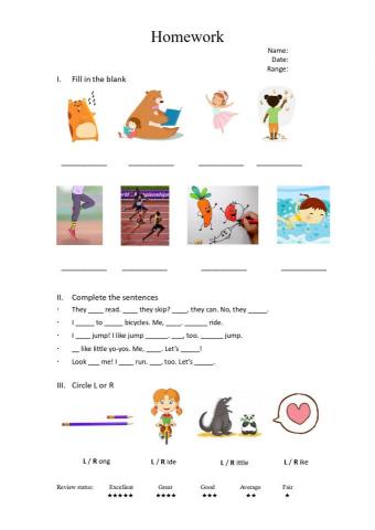 Grace - 小學(一年級)作業