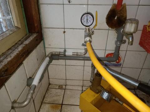 水電工程行 - 配管完工 測試水壓