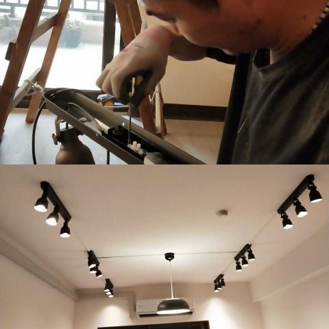 胡羽蝶 - 安裝投射燈及吊燈