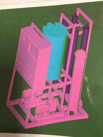 利得工作室 - 水處理系統立體圖

