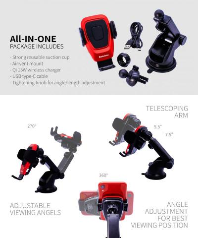 Johnson(強生)多媒體工作室 - 車用無線充電Holder Johnson(強生)多媒體工作室 - 車用無線充電Holder