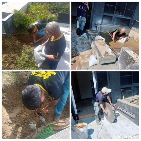 好朋友工程行 - 花台切割，花土清除