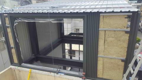 鐵工-程億工程行 - 造型鋼構覆蓋防火棉+企口板