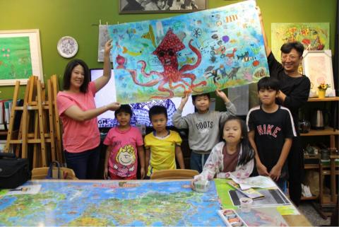 夏米畫室 - 大家共同完成作品，分享成果！