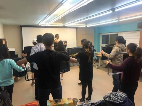 英杰 - （前半段）企業運動營養講座、（後半段）簡易團體運動