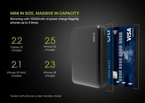 ABSOLUTE TECHNOLOGY - fast charge mini 10000mah行動電源