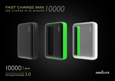 ABSOLUTE TECHNOLOGY - fast charge mini 10000mah行動電源