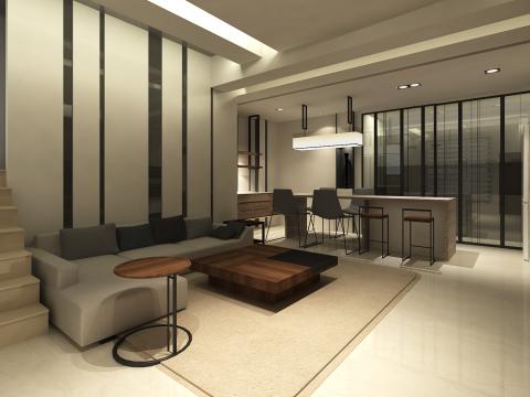 Heidi 室內設計/3D設計 - 室內設計3D渲染圖:
設計師端提供完整平立面設計圖、材質及家具樣式(參考)。
本案負責3D建模&渲染。