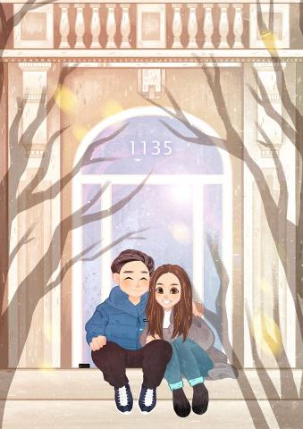 軒軒啃地板 - 客製插圖