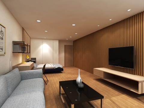 Heidi 室內設計/3D設計 - 室內設計3D渲染圖:
此案包含設計，設計師端提供設計示意圖與平面。
本案負責立面設計及材質與色調搭配。